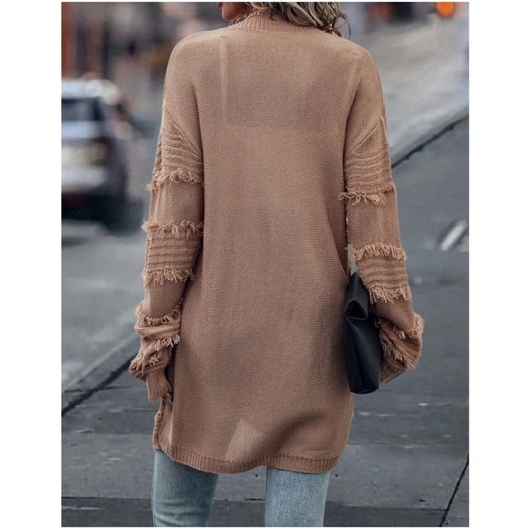 Cozy Fuzzy Open Front Oversized Cardigan - Picture 5 of 5